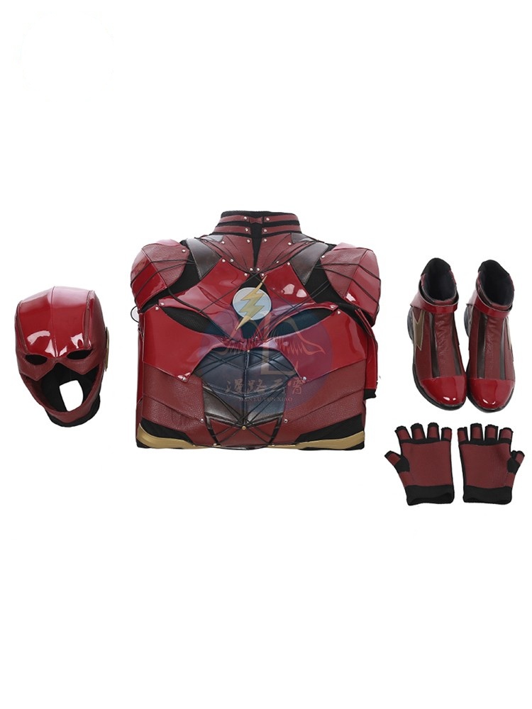 DC Movie Justice League The Flash Barry Allen Halloween Cosplay Costume Full Set 
