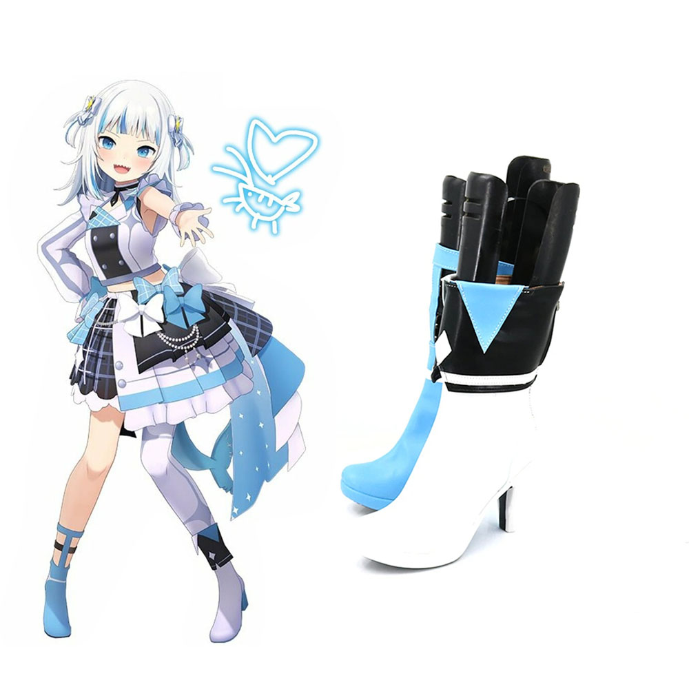 Virtual YouTuber Gawr Gura Cosplay Shoes Custom Made Boots
