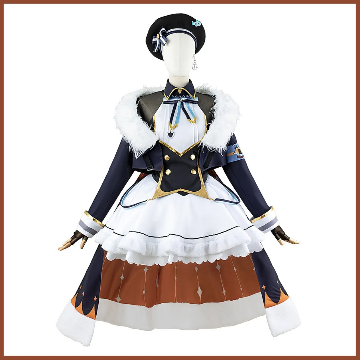 Anime virtual YouTuber Petra Gurin carnival costume wig dress cape woman set for christmas