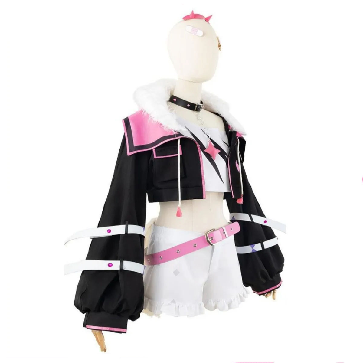 Anime Virtual YouTuber Mococo Abyssgard Cosplay Costume Wig Jacket Complete Woman Sexy Carnival Suit