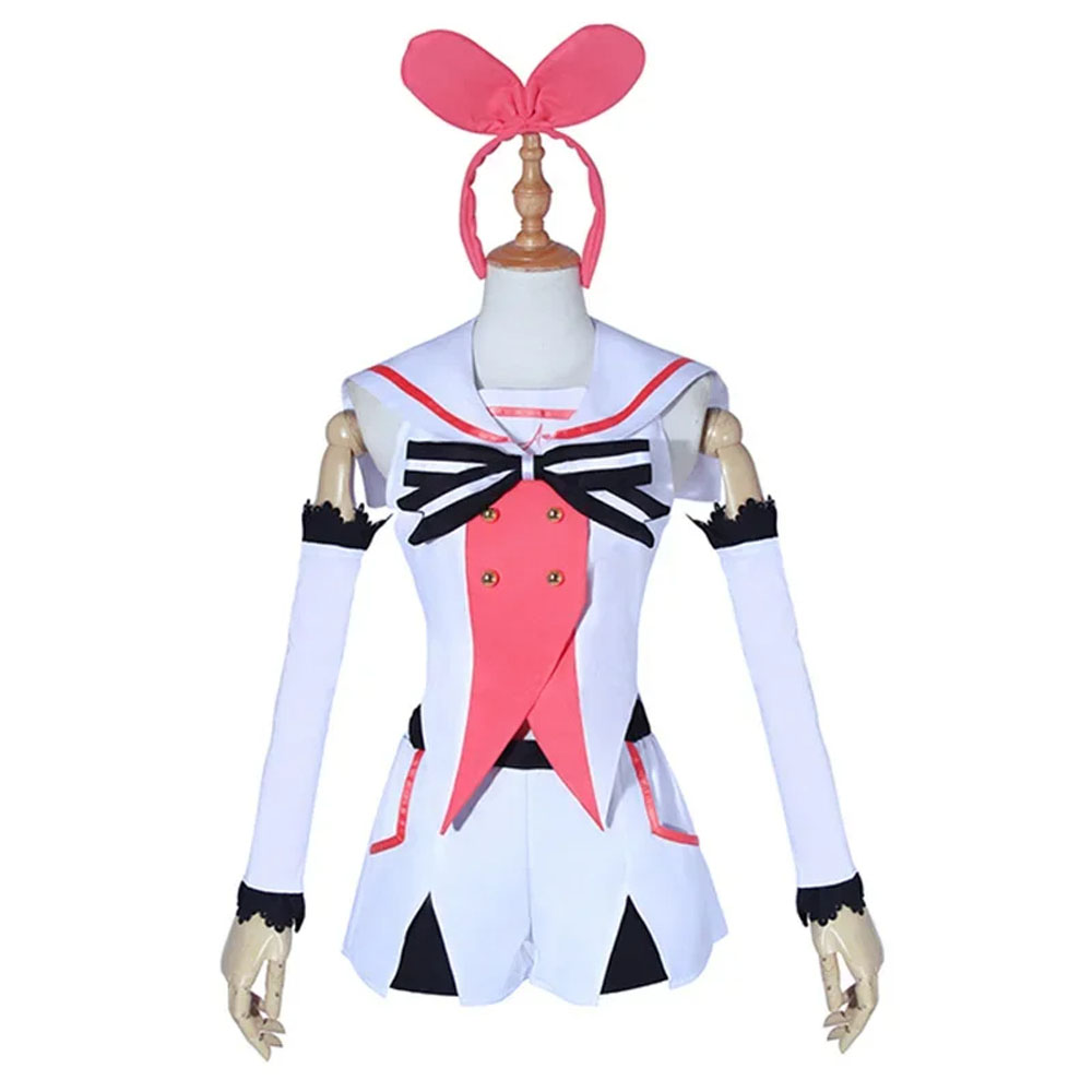 New Kuzuna AI Virtual Cosplay Youtuber AIChannel Kizuna Cosplay Costume Super Cosplay Full Sailor Jacket Shorts Skirt