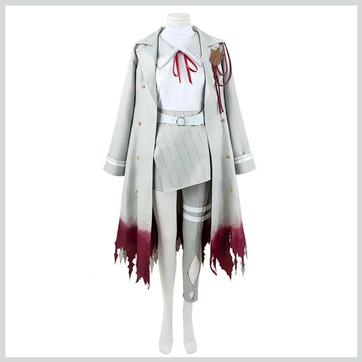 Anime Virtual YouTuber Genzuki Tojiro Carnival Disguise Windbreaker Cosplay Costume Wig Uniform Set 