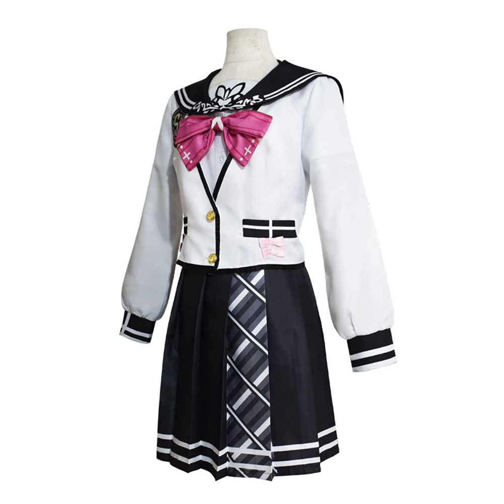 Anime Vtuber Sukoya Kana Cosplay Costume Wig JK Uniform Pleated Skirt Autumn Jacket Halloween Party Outfits