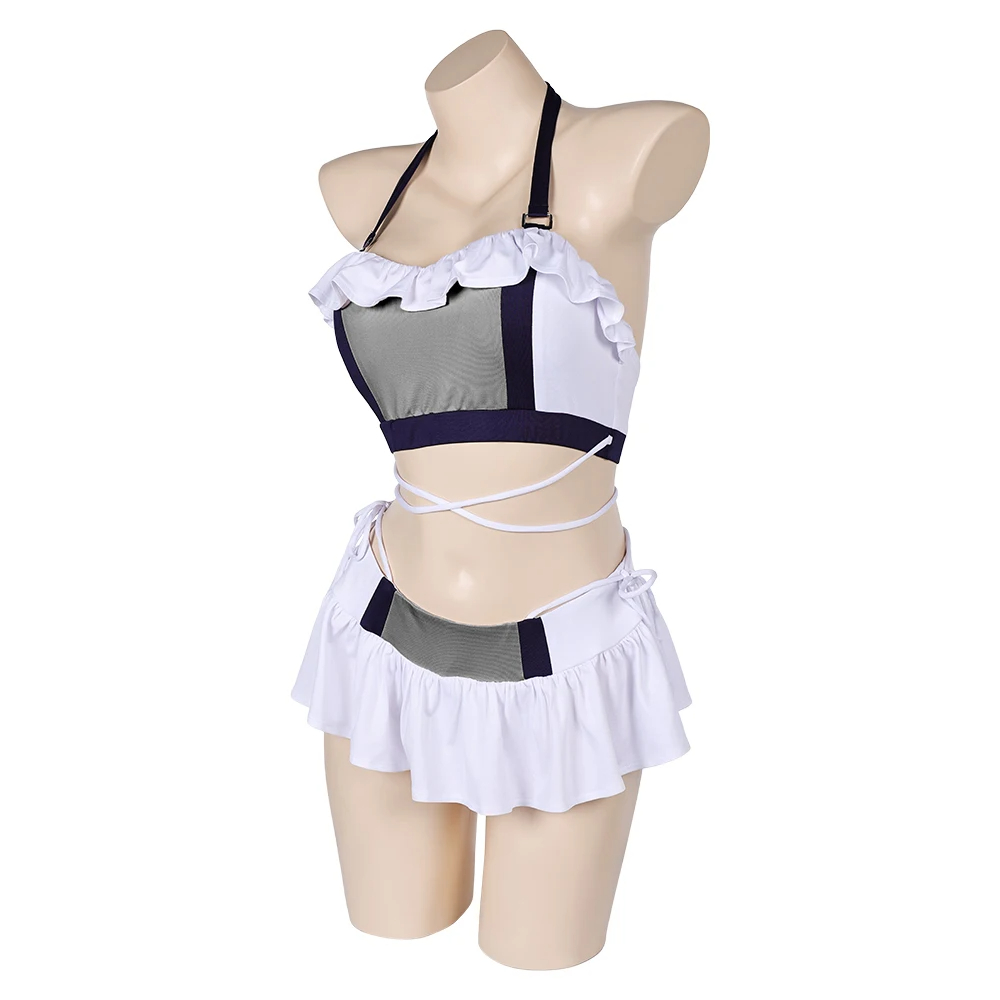 Tifa Cosplay Swimsuit Bikini Costume Game Final Cos Fantasy Women Swimsuit Top Skirt