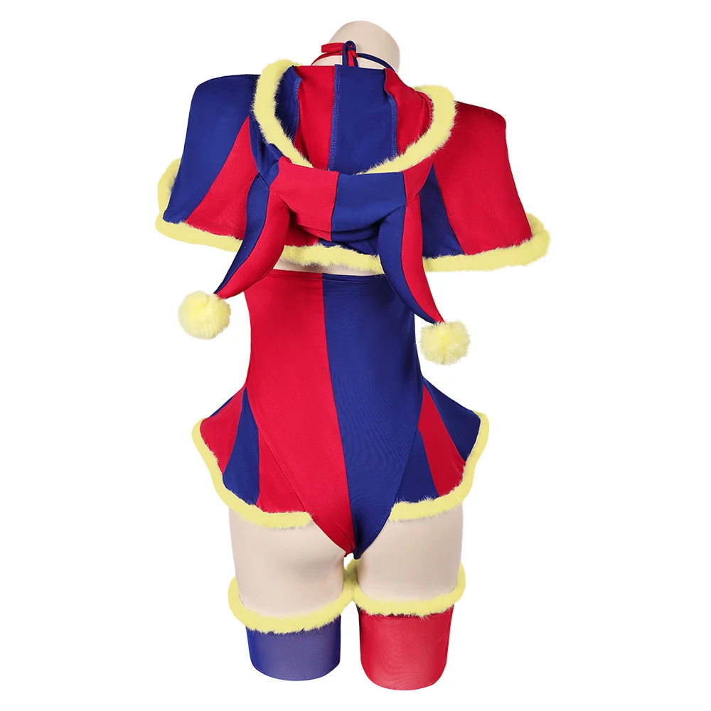 Pomni Cosplay Lingerie Anime Digital Circus Swimsuit Costume for Women Jumpsuit Costumes Halloween Carnival Suit 