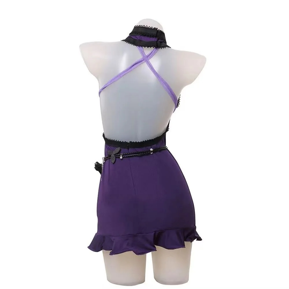 Final Fantasy VII Remake Tifa Lockhart Cosplay Costume Adult Women Party Blue Dress Outfit Halloween Carnival Suit