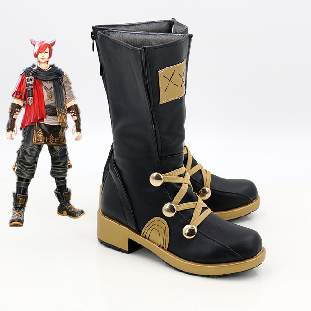 Final Fantasy XIV FF14 Graha Tia Naha Cosplay Shoes Boots 