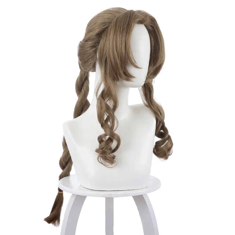 Final Fantasy VII Aerith Gainsborough Cosplay Costume Wig Game Fantasy Women Dress Carnival Clothing