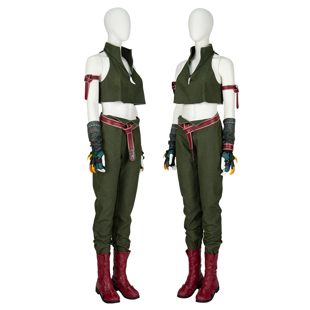 Final Fantasy VII Ever Crisis Tifa Lockhart Cosplay costume Shoes Belt Gloves Full Set