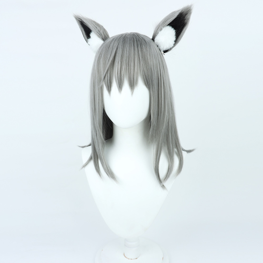 Game Blue Archive Sunaokami Shiroko Cosplay Wig Length 45cm LN