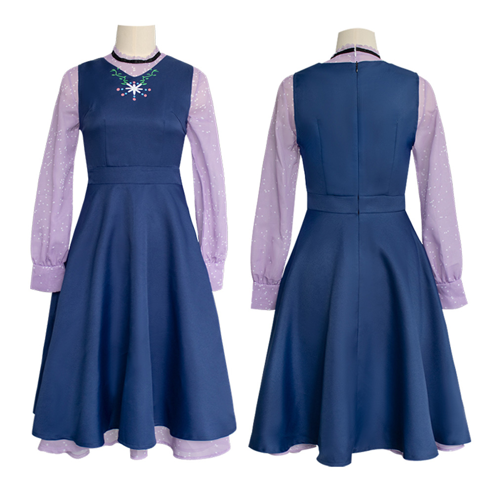 Anime Oshi No KoKurokawa Akane Cosplay Costume Wig Blue Dress 