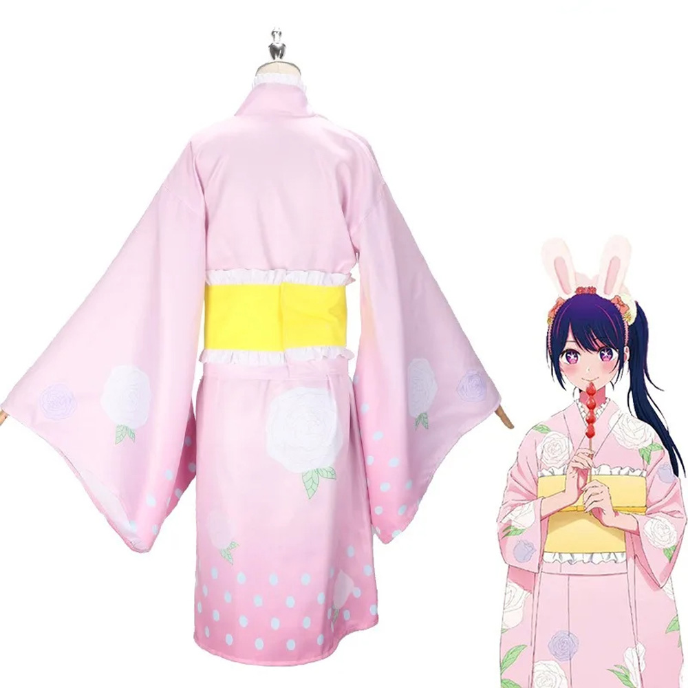 Anime OSHI NO KO COS Hoshino Ai B Cosplay Costume Kimono Waist Wrap