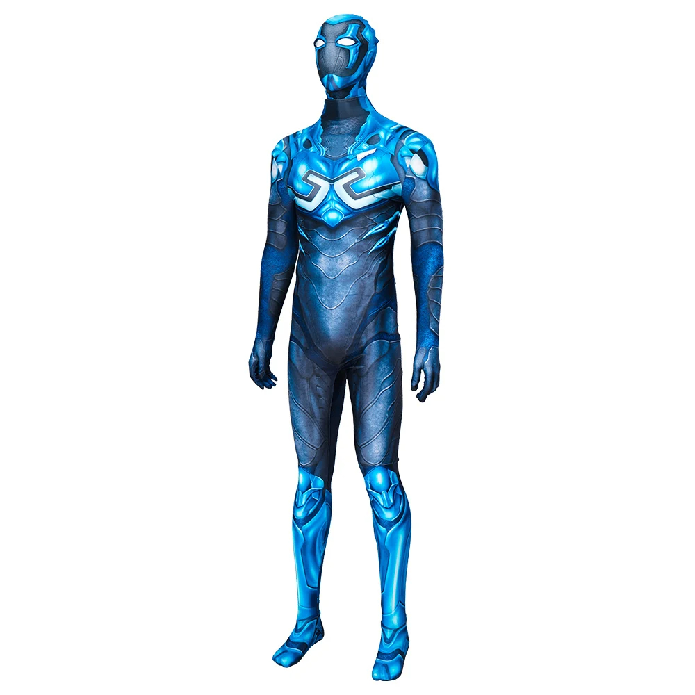 Men's Blue Beetle Costume Anime Costume Superhero Roleplay Fantasy Monkey Mask Role Playing Game Fashion Costume New DC Movie