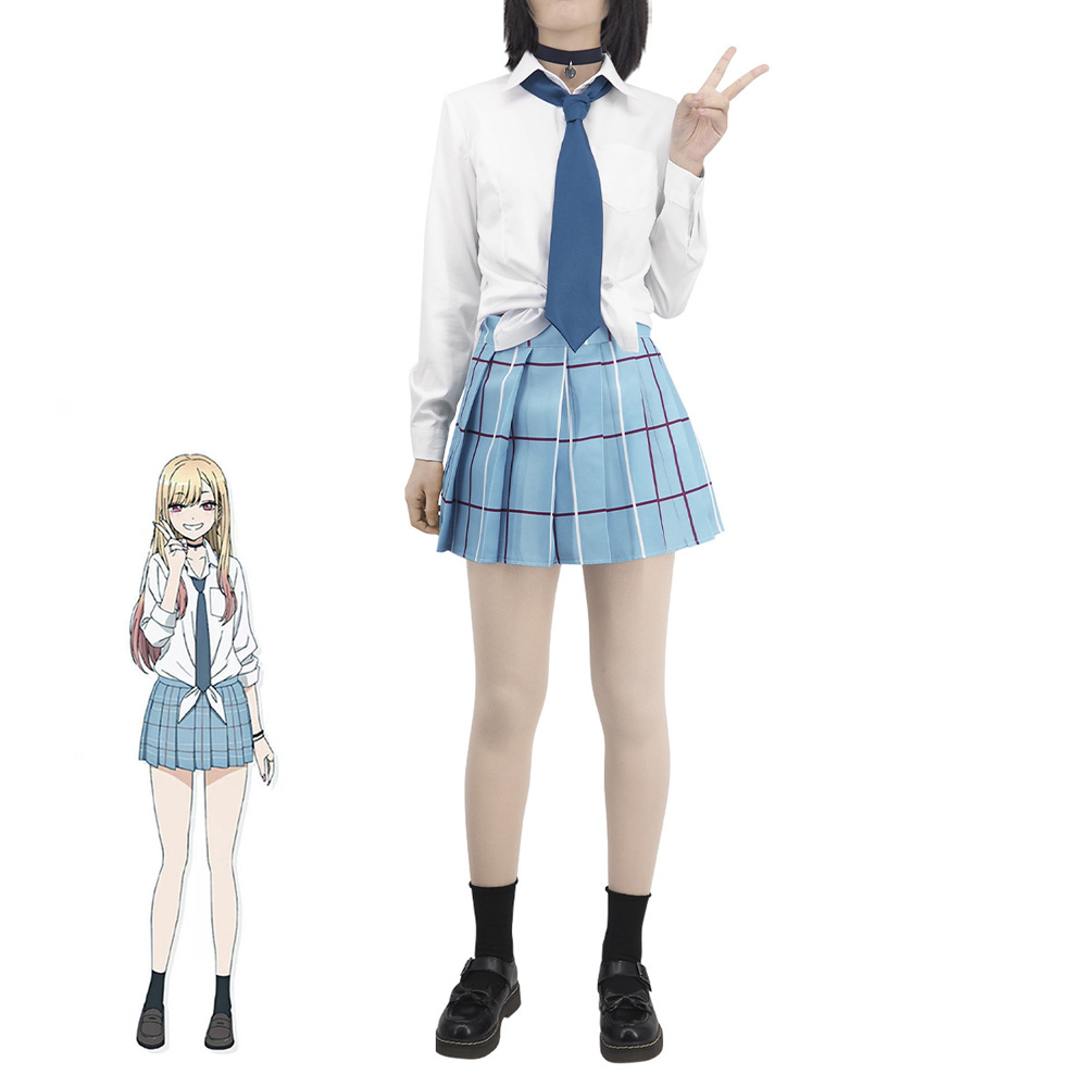 Anime My Dress-Up Darling Kitagawa Marin Full Set for Adult Kids Halloween Party Cosplay Costume 