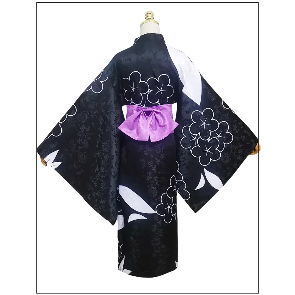 Anime My Dress Up Darling Marin Kitagawa Cosplay Costume Cute Black Japanese Kimono Suit Halloween Party Role Play Uniforms