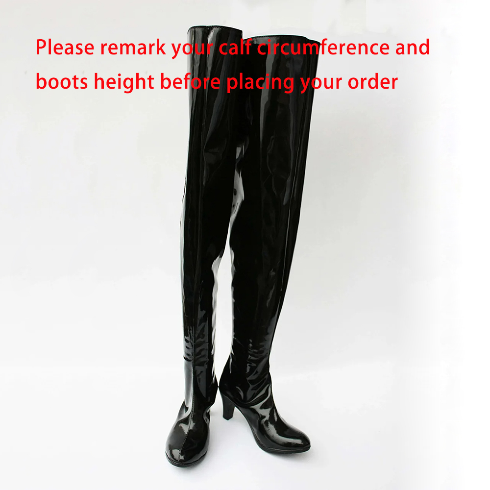 Puella Magi Madoka Magica Akemi Homura Cosplay High Heels Shoes Boots 