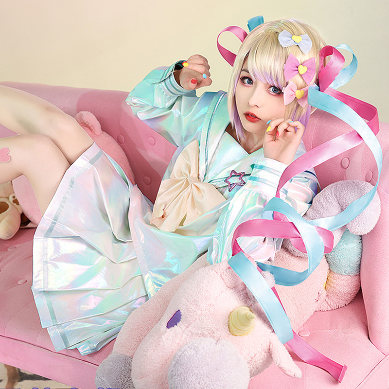 Needy Streamer Overload Needy Girl Overdose Angel-chan Riband  Cosplay Costume Dress