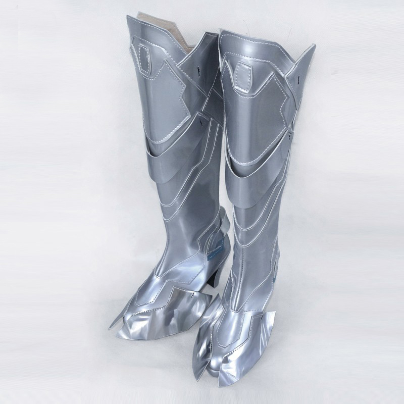 Overwatch Shimada Hanzo Silver High Heels Game Cosplay Shoes Boots  