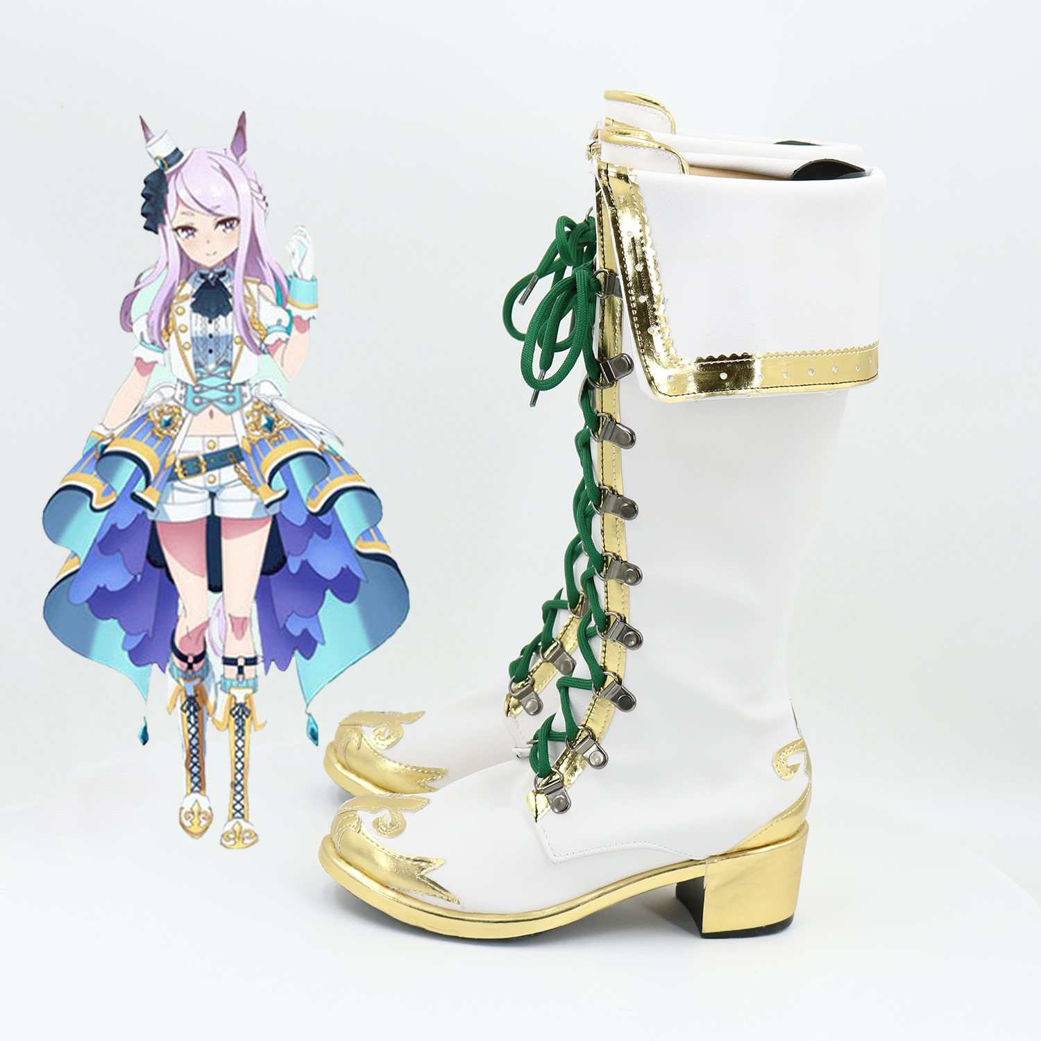 Uma Musume Pretty Derby Mejiro McQueen Cosplay Shoes Custom Made Boots 