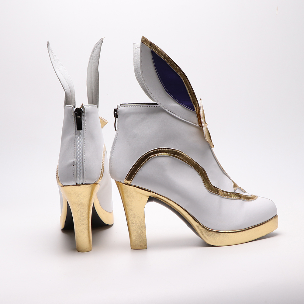 League of Legends LOL Akali White Cosplay Shoes