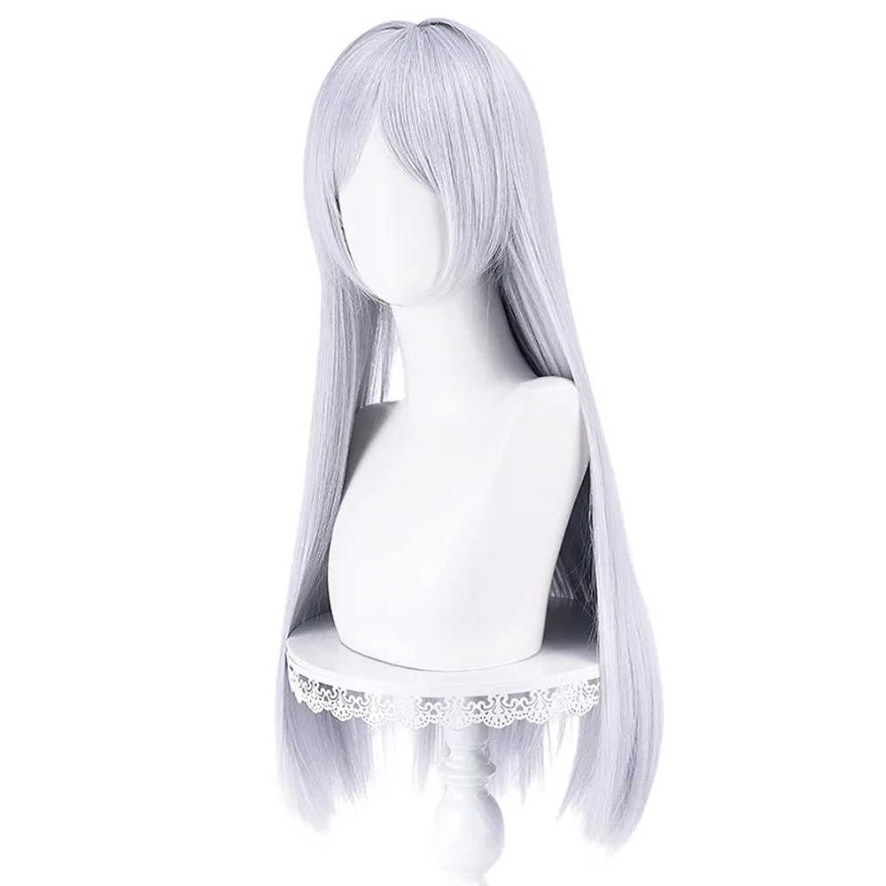 Anime Frieren: Beyond Journey's End Cos Frieren  Cosplay Wig Silver Long Straight Hair 70cm Stage Play Accessories