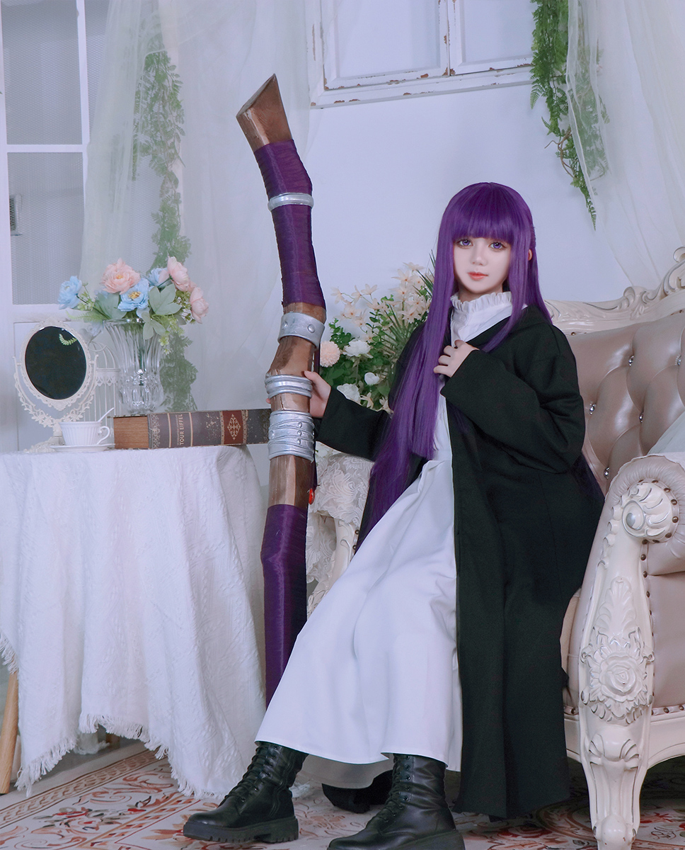 Anime Frieren: Beyond Journey's End Fren Purple Cosplay Costume Cosplay Wig DAX