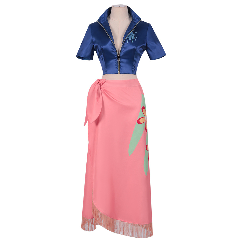 Anime One Piece Nico Robin After Two Years Leather Edition Cosplay Costume