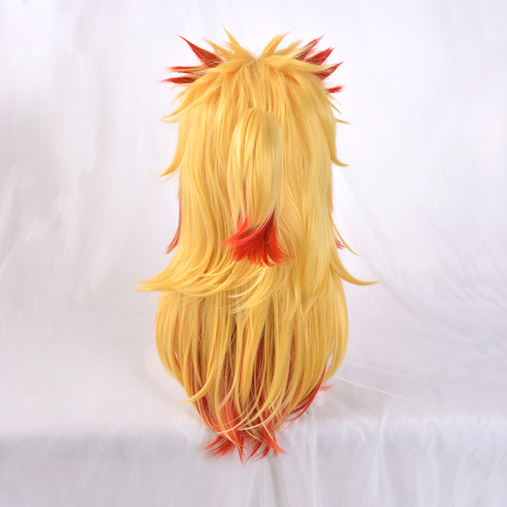 【Ready for ship】Demon Slayer: Kimetsu No Yaiba Cosplay Rengoku Kyoujurou Orange Cosplay Wigs