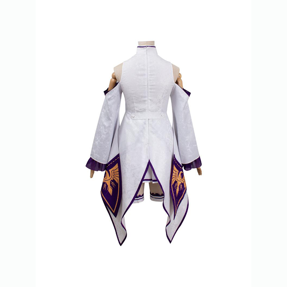 Anime Re: Life In A Different World From Zero Emilia Cosplay Costume ,Stockings And Leg Warmers