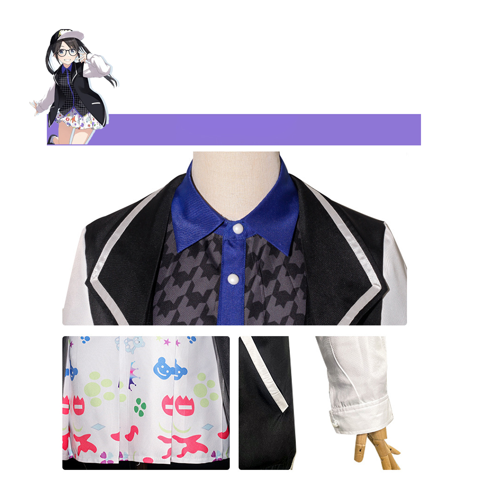 Game The Idolm@Ster Mitsumine Yuika Cosplay Costume Coat Shirt,Dress