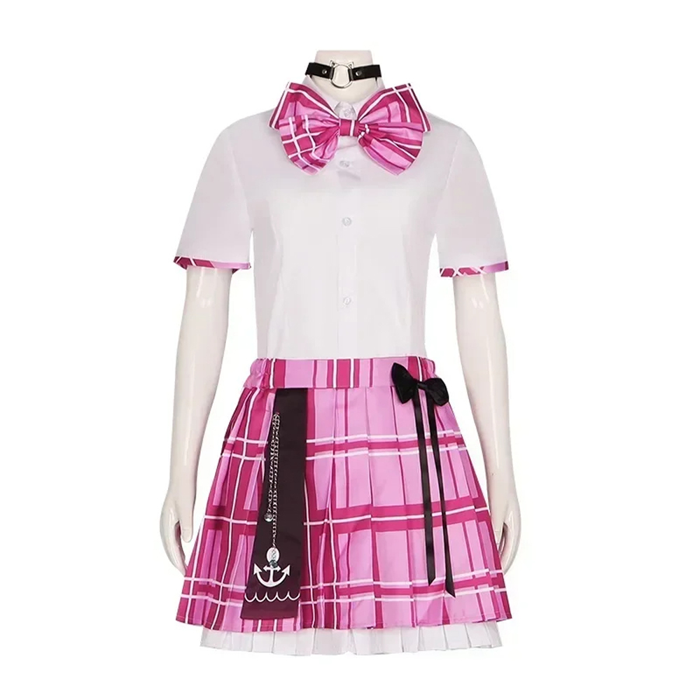 Virtual YouTuber Minato Aqua Cosplay Costume, Vtuber Aqua JK Uniform Skirt, Virtual Halloween Performance Costumes