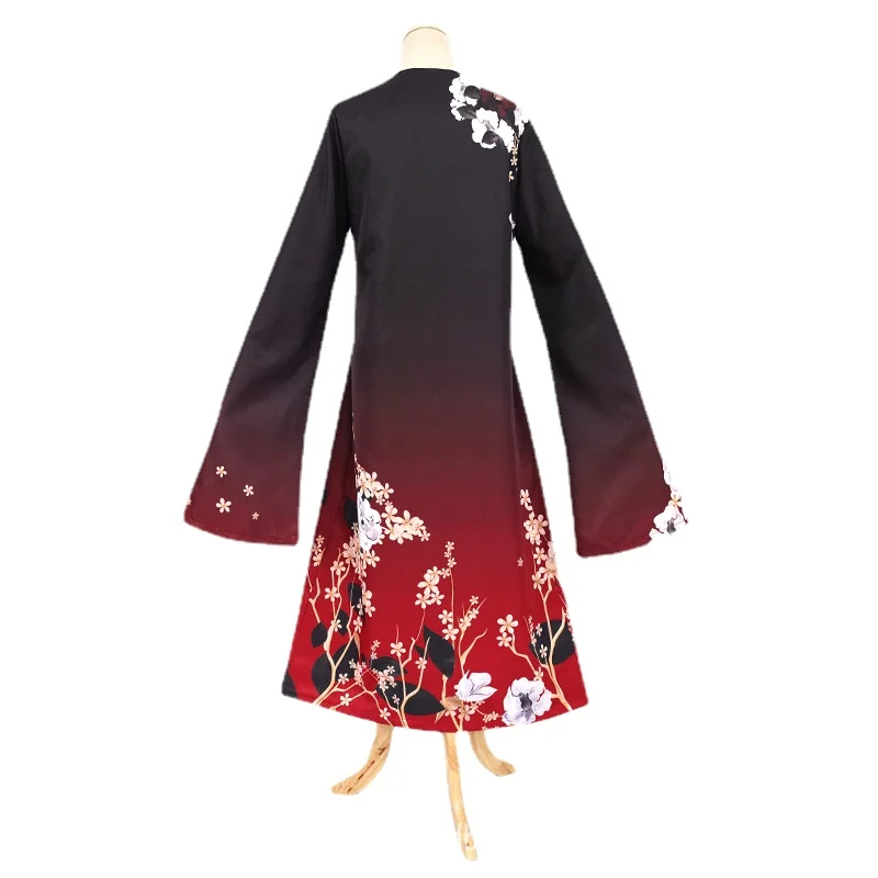 Anime Virtual YouTuber Vox Akuma Cosplay Costume Daddy NIJISANJI Wig Gradient Color Printing Cloak Cape Man Woman Halloween Suit