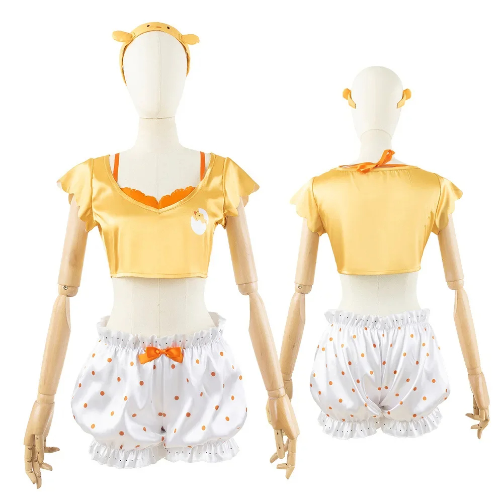 Anime Virtual YouTuber Oozora Subaru Cosplay Costume  Uniform Slippers Woman Sexy Kawaii Party Costume