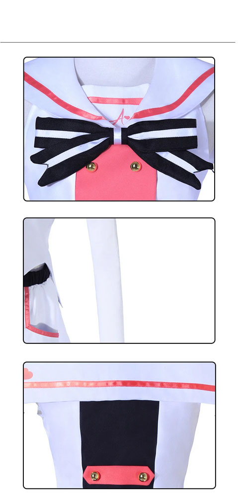 New Kuzuna AI Virtual Cosplay Youtuber AIChannel Kizuna Cosplay Costume Super Cosplay Full Sailor Jacket Shorts Skirt