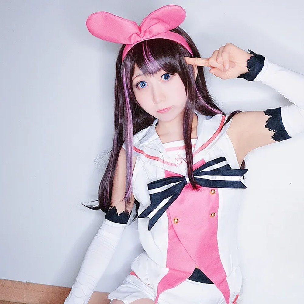 New Kuzuna AI Virtual Cosplay Youtuber AIChannel Kizuna Cosplay Costume Super Cosplay Full Sailor Jacket Shorts Skirt