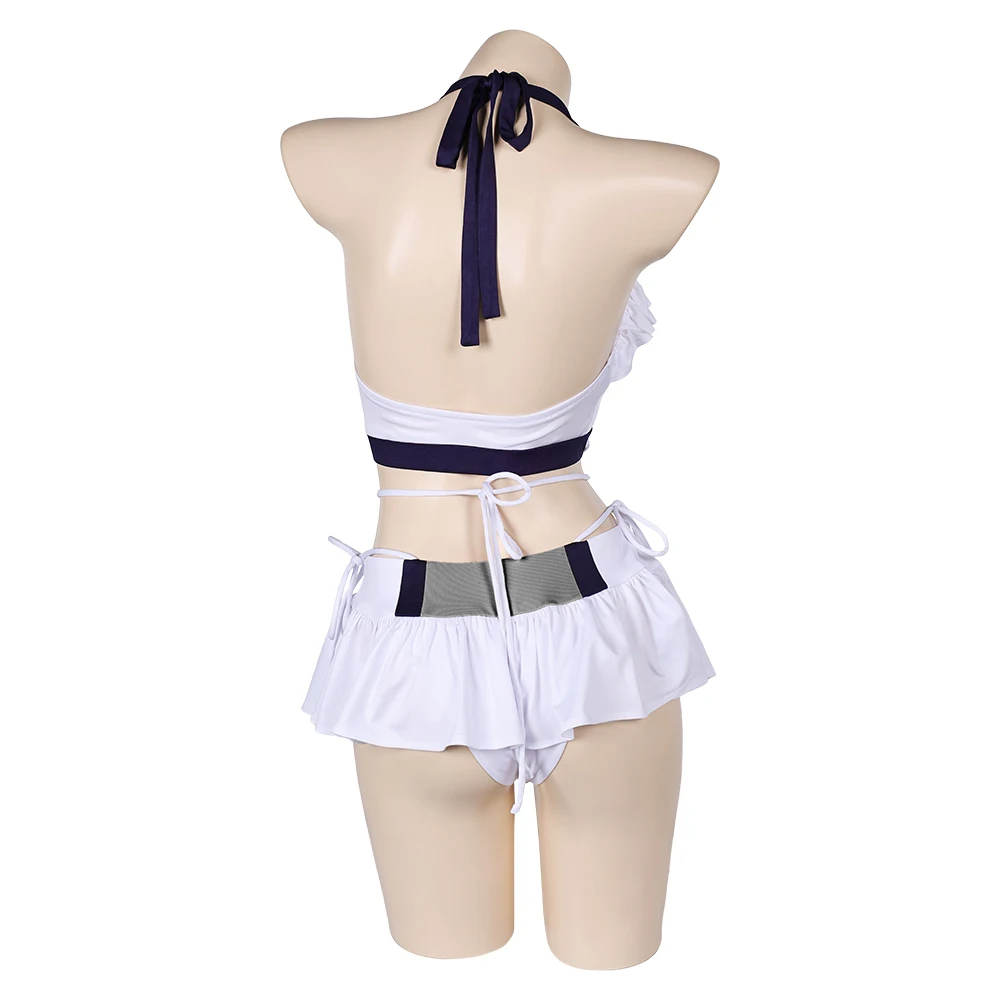 Tifa Cosplay Swimsuit Bikini Costume Game Final Cos Fantasy Women Swimsuit Top Skirt