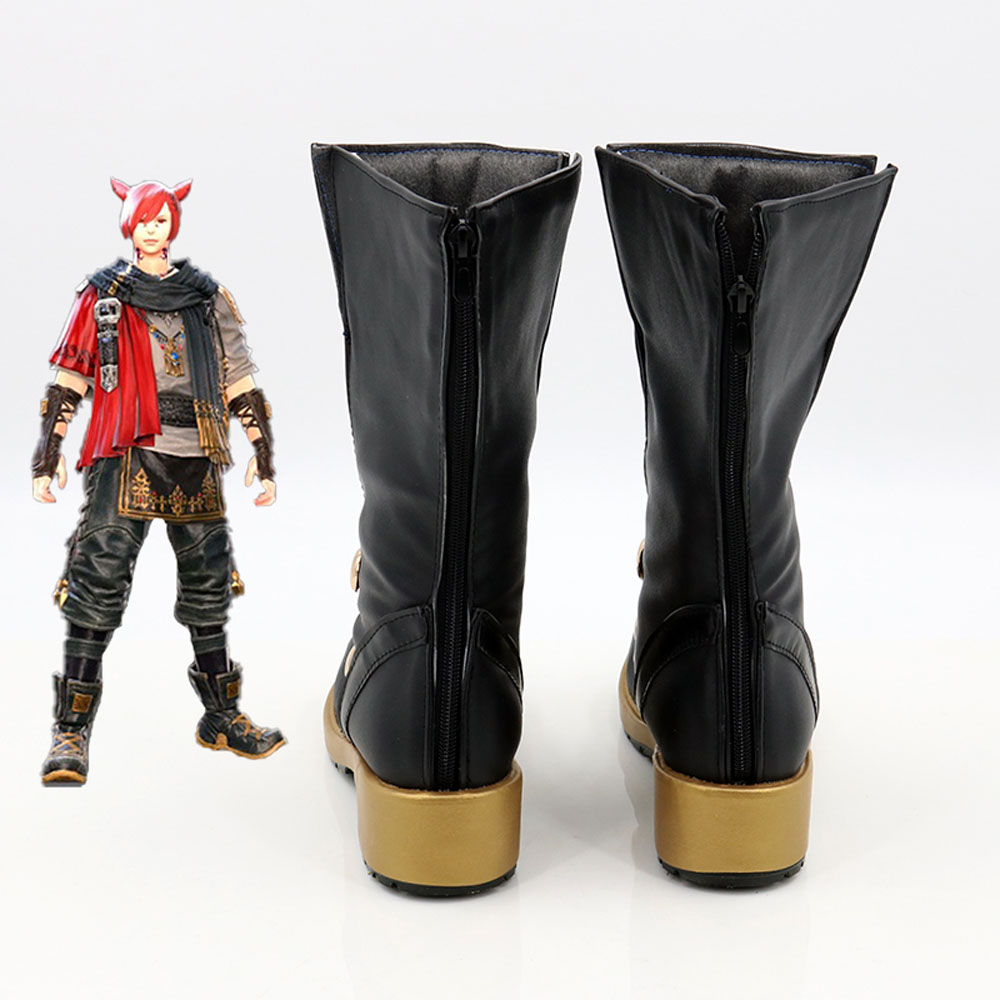 Final Fantasy XIV FF14 Graha Tia Naha Cosplay Shoes Boots 