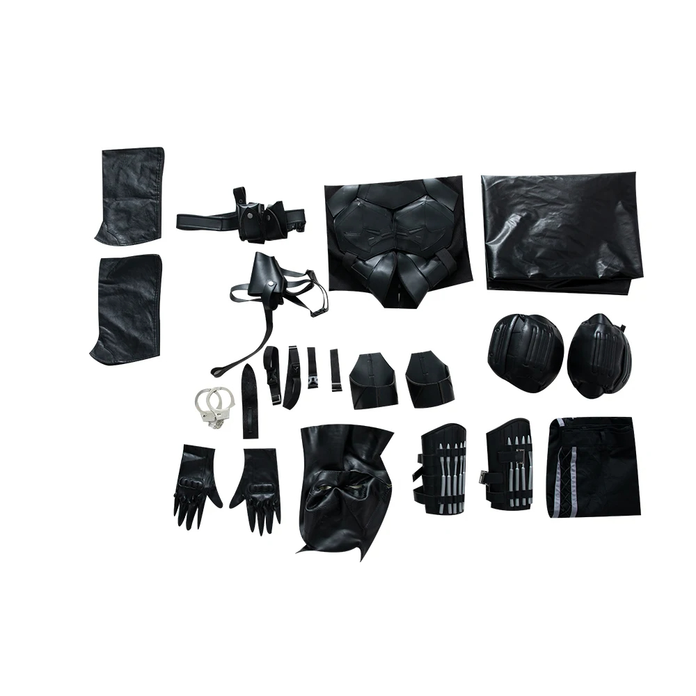 DC Movie Superhero New Bat hero Bruce Wayne Robert Cosplay Costume Adult Battle Outfit Party Full Props Suit