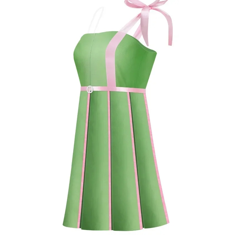 New Movie Barbie Bikini Swimwear Green Dress summer beach party Women Cosplay Costume 