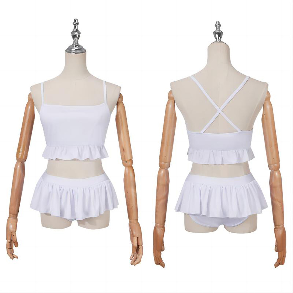 Anime Blue Archive Takanashi Hoshino Cosplay Costume Teal Hoodie Jacket Coat Bikini Swimsuit 