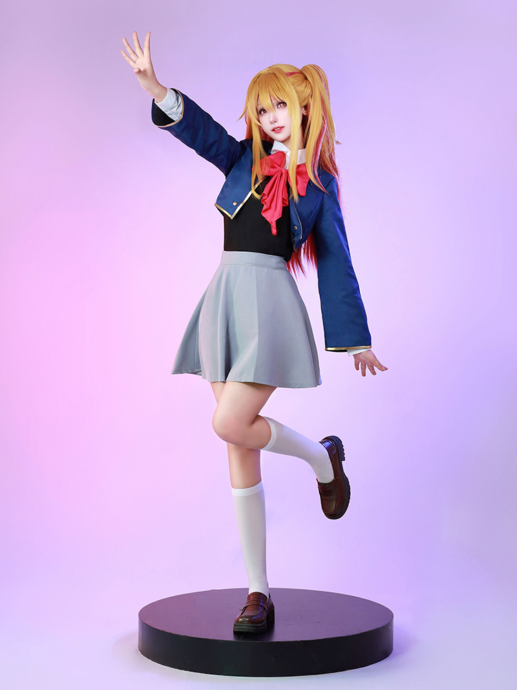 Oshi no Ko Hoshino Rubii Cosplay Costume Coat Skirt JK Uniform Dress