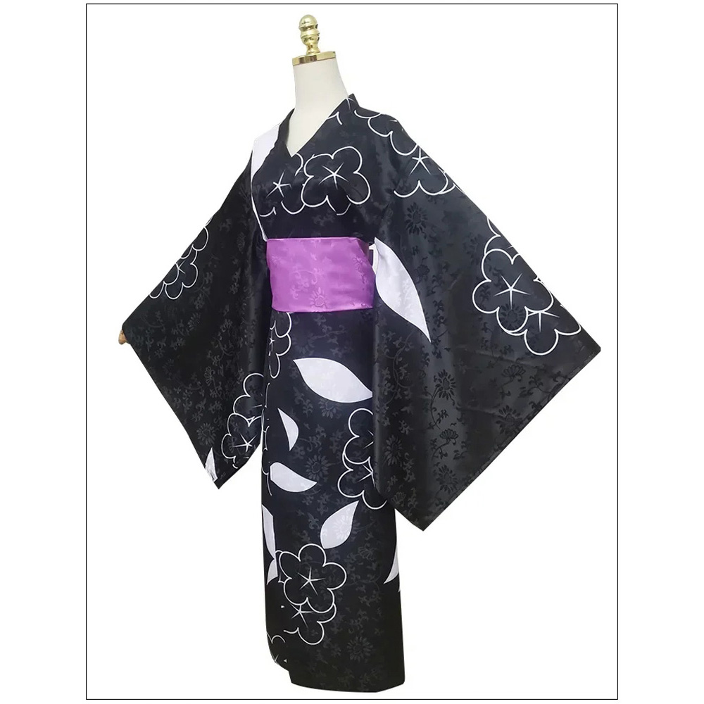 Anime My Dress Up Darling Marin Kitagawa Cosplay Costume Cute Black Japanese Kimono Suit Halloween Party Role Play Uniforms