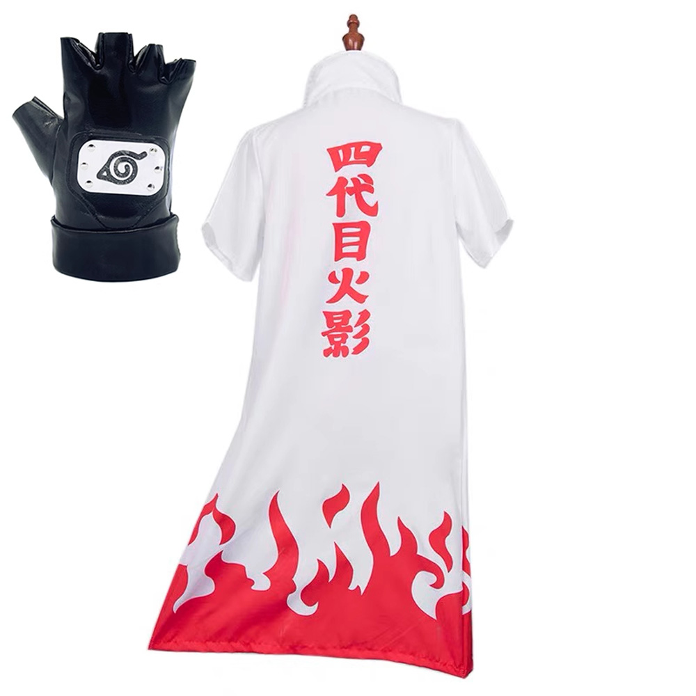 Naruto Cosplay 4th Yondaime Hokage Namikaze Minato Cloak Halloween Costume