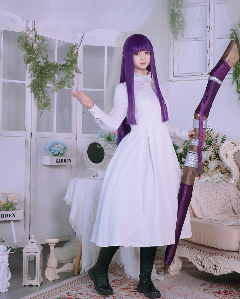 Anime Frieren: Beyond Journey's End Fren Purple Cosplay Costume Cosplay Wig DAX
