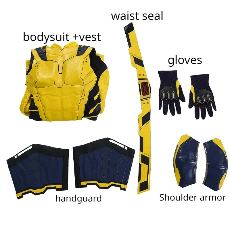 New Deadpoolr 3 Wolverinee Cosplay Costume Superhero Cosplay Zentai Full Set With Bosysuit Shoes Handmade Halloween Man Outfit—Marvel Movies