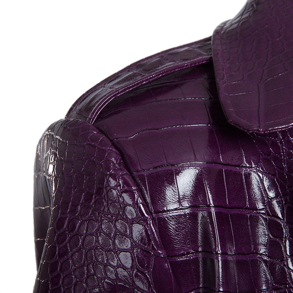 Movie Gotham City The Joker Cosplay Costume Halloween Carnival The Clown Outfit With Purple Jacket Men Suit With Golden Necklace-DC