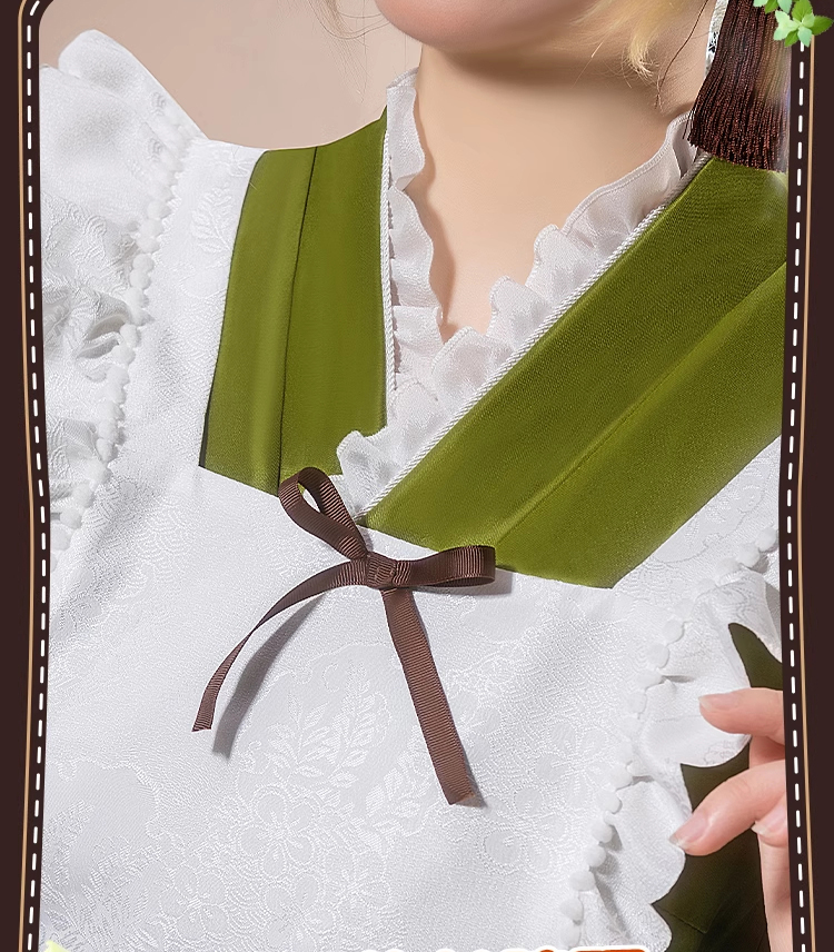 Hatsune Miku Vocal Cosplay Costume Matcha Green Tea Dress and pink Dress,Wig