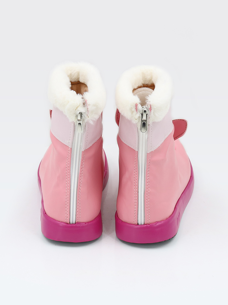 Game Princess Connect! Re:Dive Mimi Akane Pink Cosplay Shoes , Remark Calf Circumference +Boots Height