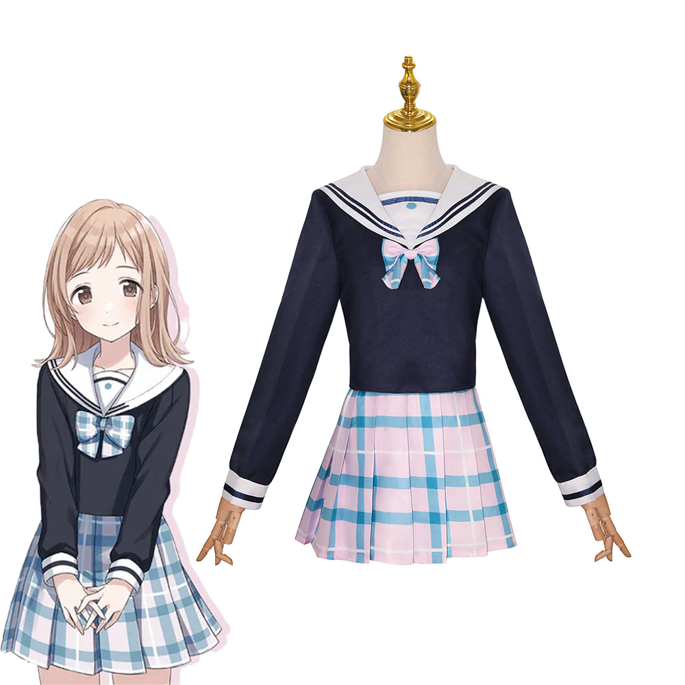 Game The Idolm@Ster Sakuragi Mano Cosplay Costume JK Dress 
