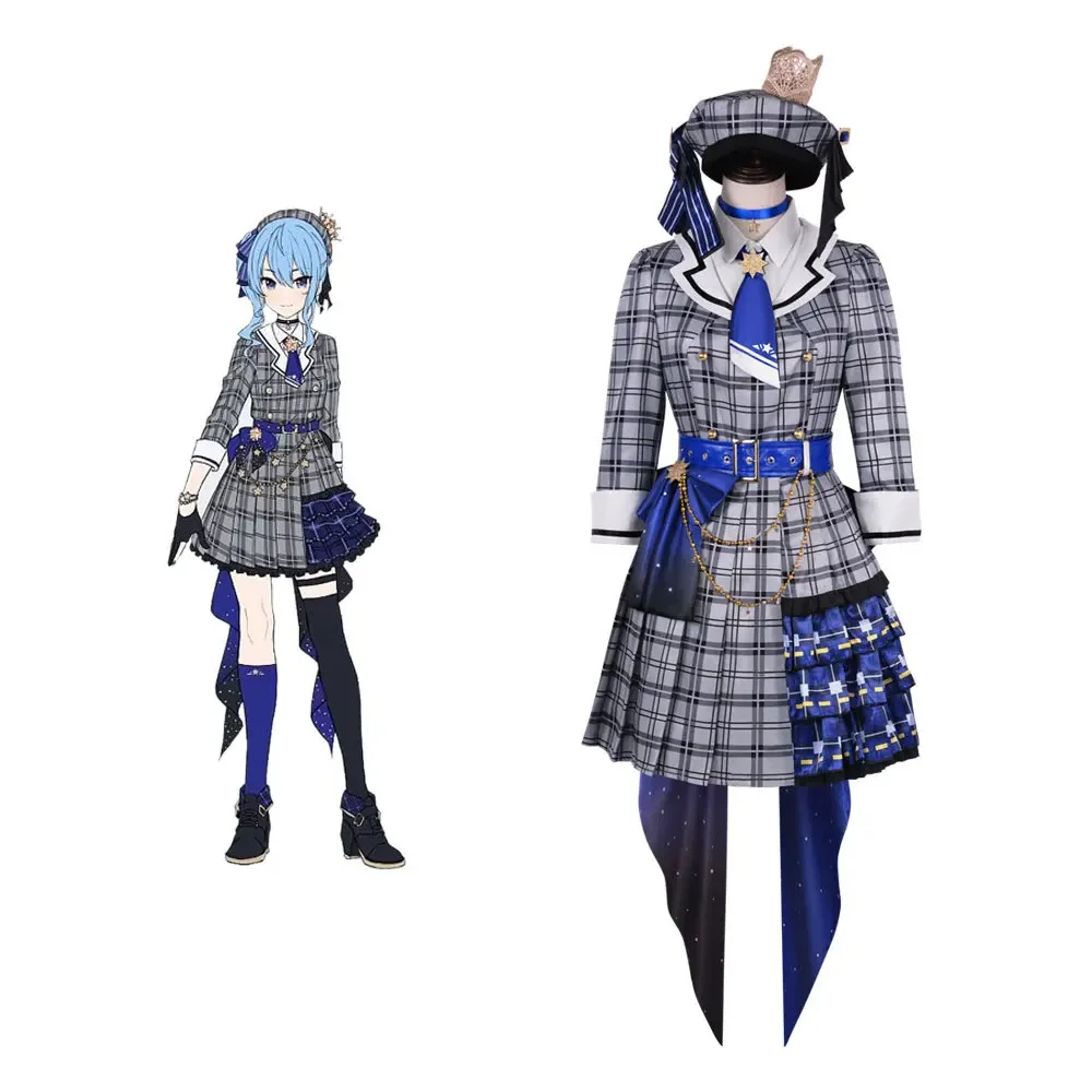 Anime Virtual YouTuber VTuber Hololive Hoshimachi Hosimati Suisei Cosplay Costumes Carnival Outfit Stage Dress